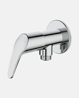 Angular Stop Cock with Wall Flange
