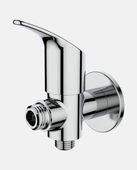 2-Way Angular Stop Cock with Wall Flange