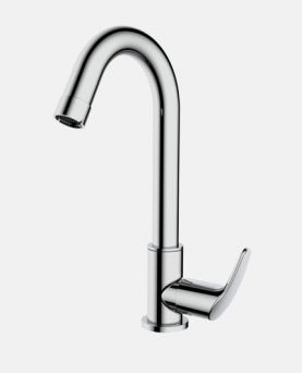 Sink Cock with Swinging Spout (Table Mounted) (J Pipe)
