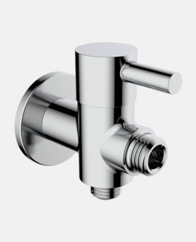 2-Way Angular Stop Cock with Wall Flange
