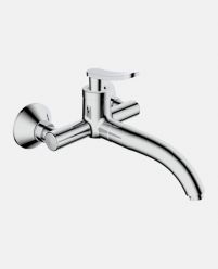 Single Lever Bath Tub Filler with 250mm Extended Spout And Wall Flange